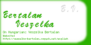 bertalan veszelka business card